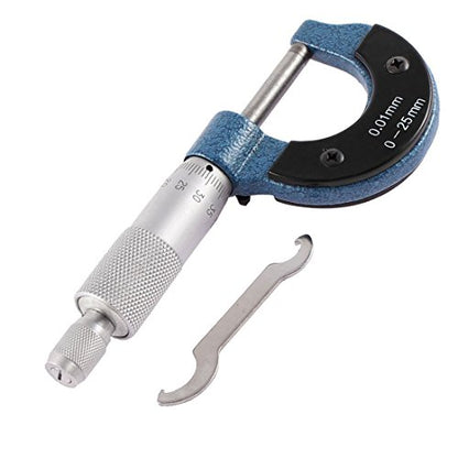 Outside Micrometer,0-25mm Measuring Range, 0.01mm Graduation