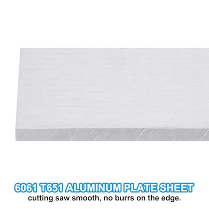 PATIKIL 6061 T651 Aluminum Sheet Metal 4 x 0.98 x 1/4(0.236") Inch 3Pcs Flat Plain Aluminum Plate Covered Stock with Protective Film, Heat Rectangle 6MM for Lndustry Crafting - size: 4" x 1" x 1/4"