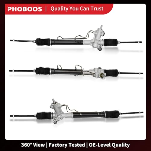 PHOBOOS Hydraulic Power Steering Rack and Pinion Assembly Compatible with Toyota RAV4 2001-2003 L4 2.0L/ELECTRIC, New Unit, Leak Resistance, Direct Fit, Ref.26-2612 - size: 26-2612