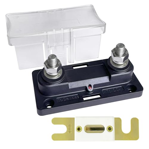 Ampper 35-300A ANL Fuse Holder, 12V in-Line Fuse Box Kit W/ M8 Studs, Fuse - size: ANL 300A 1 Pack