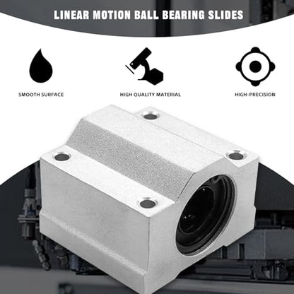 4Pcs SCS16UU Linear Motion Ball Bearing Slide Block ID 16mm Aluminum Bushing Linear Rail Support Guide Shaft Bearing for Printer Parts 4 Pack - size: SCS16UU-4Pcs
