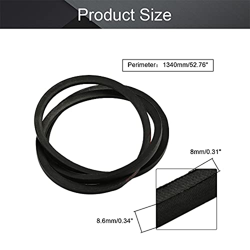 Othmro SPZ1340/3V530 Drive V Belt Inner Girth Industrial Power Rubber Transmission Belt Mower Belt Drive for Replacement Upper Transmission Triangle Rubber Lawn Industry Deck :1340mm/52.76"1Pcs - size: SPZ1340/3V530