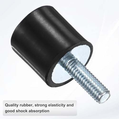 M METERXITY 8-Pack Rubber Mounts D20mmxH20mm Male/Female Vibration Isolators Cylindrical Shock Absorber W M6 x 18mm Studs for Air Compressor/Car/Pump/Boat/Garage Motor/Bobbins Rubber Isolators - size: M6 x 18mm, 20mm x 20mm