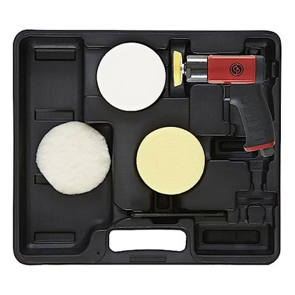 Chicago Pneumatic CP7201P - Kit - 3 Inch (75 mm) Air Polisher, Pistol Handle, Hook & Loop - 2,500 RPM - style: Kit (2500 RPM)