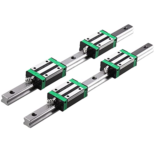 Linear Guide Rail 2PCS HGR15 300mm Linear Slide Rail Guide Rail 4PCS HGH15CA Square Block Bearings for DIY CNC Routers Kit Lathes Mills - size: 300mm, style: HGR15