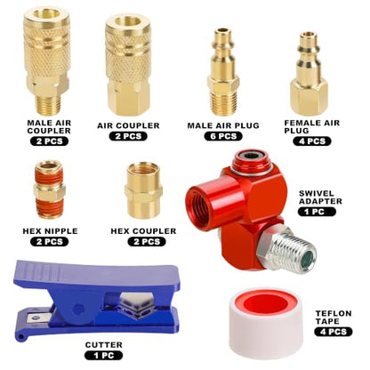 25PCS 1/4”NPT Air Compressor Hose Fittings