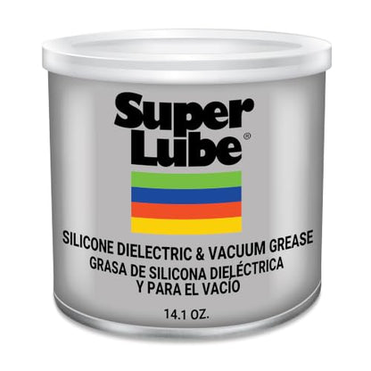 Super Lube Silicone Dielectric & Vacuum Grease Non-Curing Compound (Translucent White, 14.1oz/400g Canister) | NSF Certified Food Grade & Clean | Resistant to Thermal Degredation - size: 14.1 oz Canister