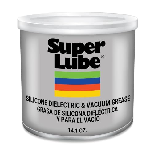 Super Lube Silicone Dielectric & Vacuum Grease Non-Curing Compound (Translucent White, 14.1oz/400g Canister) | NSF Certified Food Grade & Clean | Resistant to Thermal Degredation - size: 14.1 oz Canister