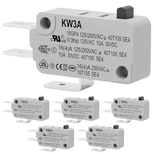 6 Pack Micro Switch, 16A 125/250V SPDT Snap Action Limit Switch - size: V-15-1C25