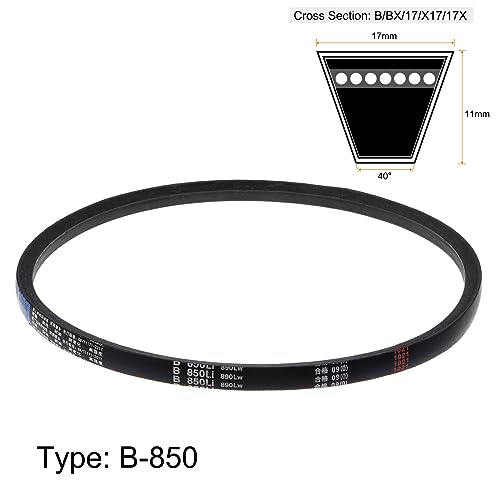 HARFINGTON B-850Li V-Belts Drive Belt 850mm Inner Girth B Section Rubber for Power Transmission - size: 850mm