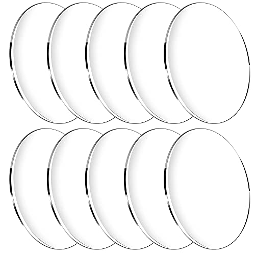 10 Pieces Clear Circle Acrylic Sheet, 1/8" Thickness, 5 Inch Plexiglass Circle Acrylic Disc Transparent Round Acrylic Blank Sign for Name Cards, Cricut Cutting, Painting and DIY Projects - size: 5 Inch