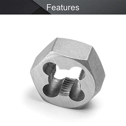 Utoolmart Hex Rethreading Die, M10 x 1.0 Pitch, Carbon Steel Thread Die, Hex Rethreading Die Machine Thread Die, Hexagon Taper Pipe Die - size: M10×1.0 Fine Teeth