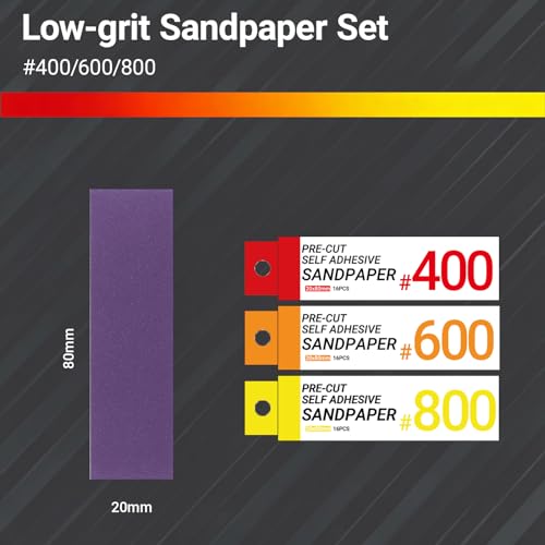 48pcs Self-Adhesive Sandpaper, 400/600/800 Grit for Gundam & Models - style: #400/600/800