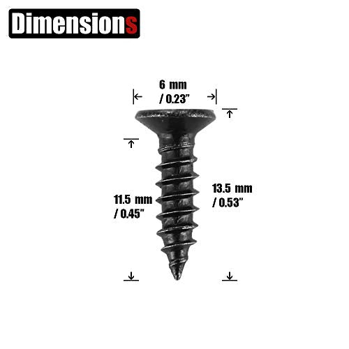 JQK #4 x 1/2" Black Screw, Flat Head Phillips Wood Screw 18-8 S/S Electroplating Black Stainless Steel, #4 x 1/2-Inch, 100-Piece, SB3014-P100 - color: Black, size: #4 x 1/2 IN(100 Pcs)