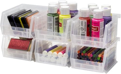 Akro-Mils 30210 AkroBins Plastic Storage Bins, 5"x4"x3", Red, 6-Pack - color: Red, size: 6 Pack