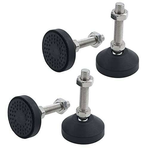 Antrader 4Pcs M10x50mm Thread Adjustable Foot Cups w/Reinforced Nylon Base - color: Style 1, size: D50 x M10 x H50