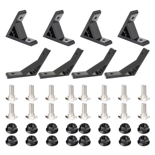 4Pcs 45 & 135 Degree 2020 Aluminum Extrusion Hardware Angle Bracket - style: 4Pcs 45deg and 4Pcs 135deg