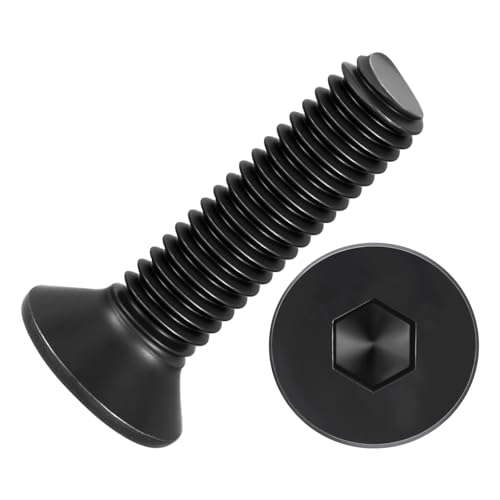 50Pcs[M3-0.5x12] Flat Head Socket Cap Screw Countersunk Bolt - size: M3-0.5x12mm