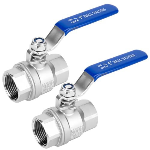1 inch Ball Valve 2 Pack Full Port Female NPT Thread Shut Off Valve - size: 1 Inch