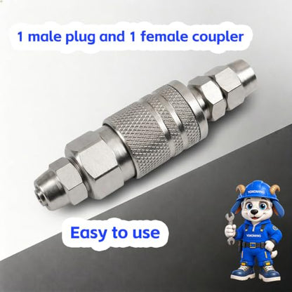 2PCS Air Tool Fittings Coupler and Plug Kit for 5mm ID x 8mm Hose - size: 2PCS