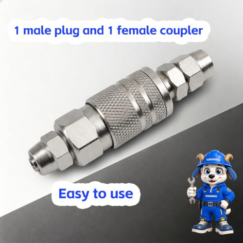 2PCS Air Tool Fittings Coupler and Plug Kit for 5mm ID x 8mm Hose - size: 2PCS