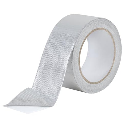 Aluminum Foil Duct Tape, High-Temp Seal for HVAC - 2" x 22Yds - size: 2 Inch X 66 Feet