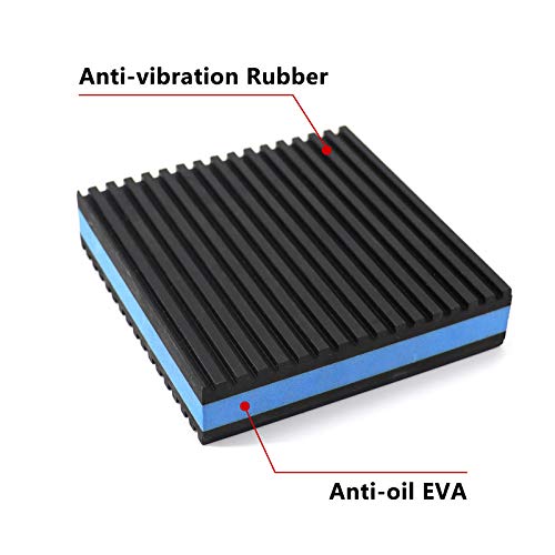 LBG Products Rubber Anti-Vibration Isolator Pads,Heavy Duty Blue EVA Pad for Air Conditioner,Compressors,HVAC,Treadmills etc (3'' X 3'' X 7/8'') - size: 3'' X 3''