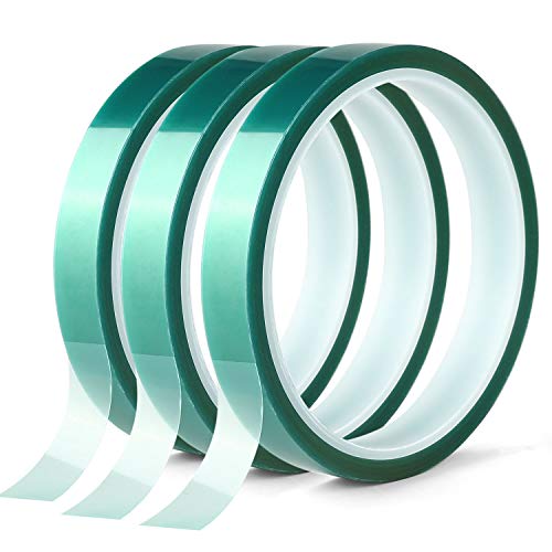 iVict 3 Roll Polyester High Temperature Masking Tape - size: 3 Roll X 1/2 inches