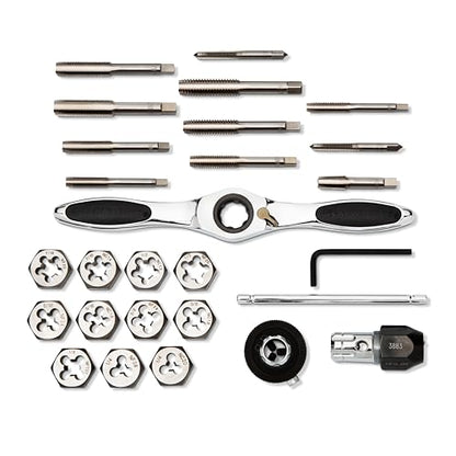 GEARWRENCH 27 Piece SAE Ratcheting Tap & Die Set | 82813 - style: 27 Piece SAE
