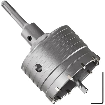 DAIMIT Concrete Hole Saw 105mm / 4.13" with 220mm SDS Plus Shank Connecting Rod, Hole Saw Tool Set for Concrete Cement Brick Stone Wall Drilling - size: 105MM