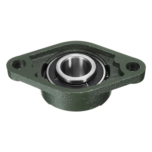 uxcell 2pcs UCFL207-21 Pillow Block Bearings 1-5/16 inch Bore Self Alignment, Solid Cast Iron Base Mounted Chrome Steel Bearings - size: UCFL207-21
