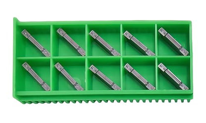 DLTOOLS Industrial MGMN300 PVD Coated(Black&Grey) CNC Grooving Carbide Inserts Cutting Tools for Steel,10pcs - size: DL-MGMN300, style: PVD Coated(black&grey)