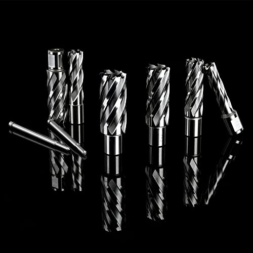 OSCARBIDE 8pc HSS Annular Cutter Set, 2" Cutting Depth,9/16" to 1-1/16"Dia