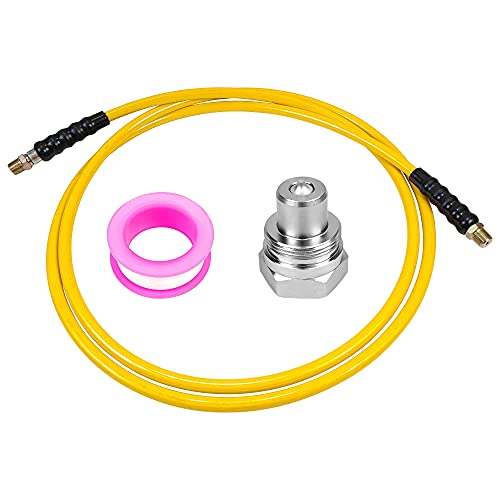 AMZCNC 10' 10000psi High Pressure Hydraulic Hose CH-604 Coupler 3/8" Thread Hydraulic Hose Assembly,1/4" ID x 10 ft - color: Yellow, size: 10' 10000 PSI 3/8"