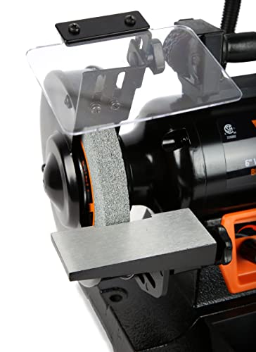WEN BG625V 2.5-Amp 6-Inch Variable Speed Bench Grinder with Flexible Work Light , Black - style: Variable Speed