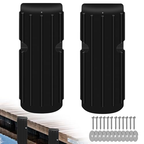 Dock Bumper Fender, Inflatable Protection - Heavy Duty Boat Dock Bumpers, Protect Docks & Ships from Damage Caused collisions - color: 2 Pack-Black