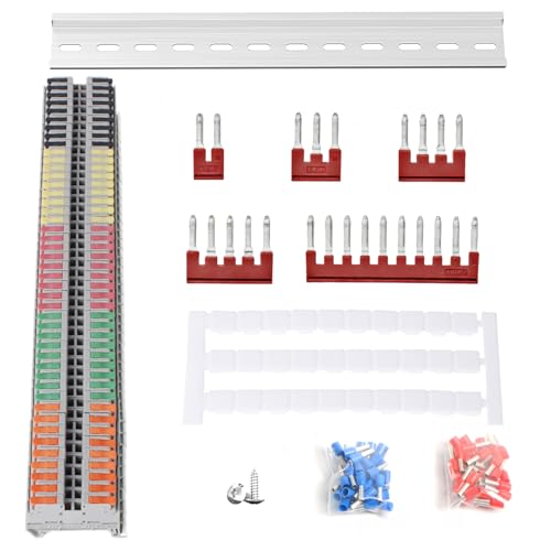 Terminal Block Kit, Rail Type Voltage Terminal, KV2.5B - color: Orange&Yellow&Red&Green&Black, size: Terminal Block Kit