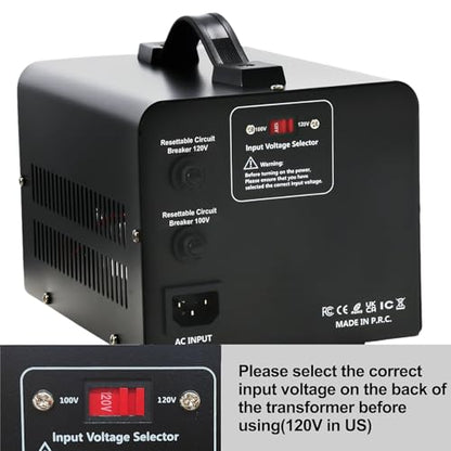 1000W US 120V to 100V JP Japan Voltage Converter Step Down/Up Transformer