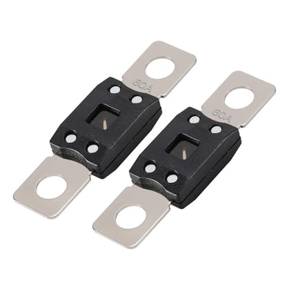 VEXUNGA Mega Fuse 60A MEGA/AMG/ANM Screw Fuse 60 Amp 60Amp High Current Strip Bolt-on Fuses for Cars (Pack of 2pcs) - style: 60A