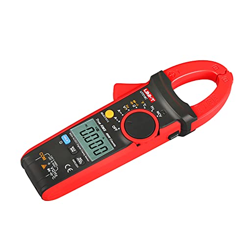UNI-T Clamp Meter UT216C, Inrush Current AC/DC 600A TRMS HVAC Volt Amp Ohm Meter Multi Meter, Auto Ranging 6,000 Counts, Voltage Frequency Resistance Capacitance Temperature Continuity Diode Tester - size: UT216C