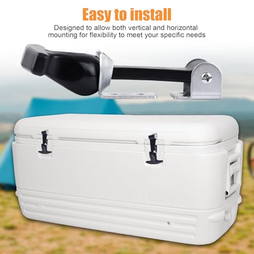 Rubber Bonnet Latch Flexible T-Handle Hasp with Brackets