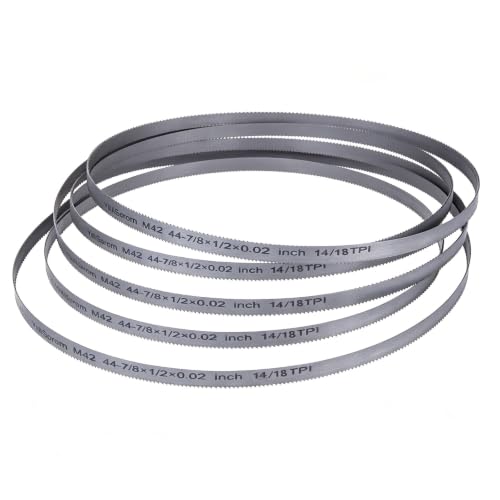 44-7/8-inch Bandsaw Blades 14-18 TPI, Replacement for DW3983 DCS374B, Milwa 48-39-0521 Portable Band Saw Blades, 5-Pack - size: 44-7/8" x 1/2" x .020" 14-18TPI 5PCS
