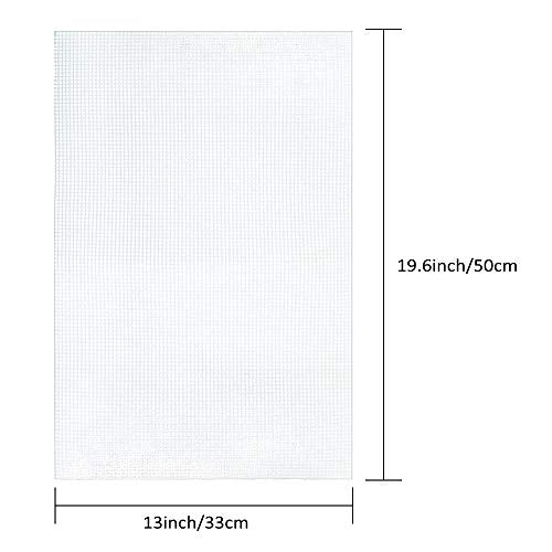 Pllieay 3 Pieces Big Size Mesh Plastic Canvas Sheets for Embroidery - size: 3Pcs 6 count