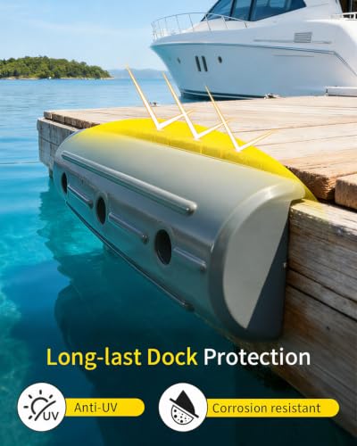 OCEANBROAD Dock Fender Bumpers, 17" Horztial Dock Bumpers for Edge Side - color: Gray, style: 2 Pack