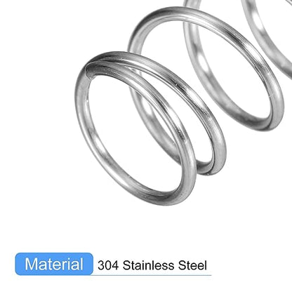 uxcell 5Pcs Compression Spring 304 Stainless Steel 9mmOD,0.8mmWD,15mmFL - size: 0.8mmx9mmx15mm