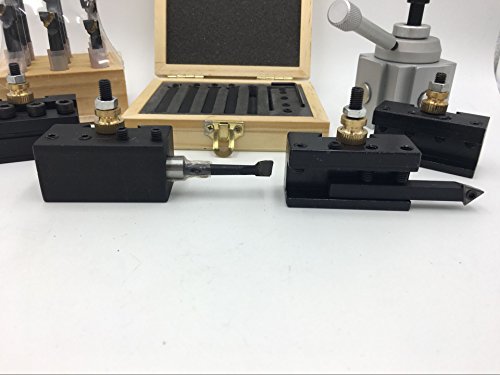 Mini Quick change tool post holder set +9pcs 3/8 boring bar+3/8" 5Pcs Indexable Carbide Inserts Turning Tool Bit Set