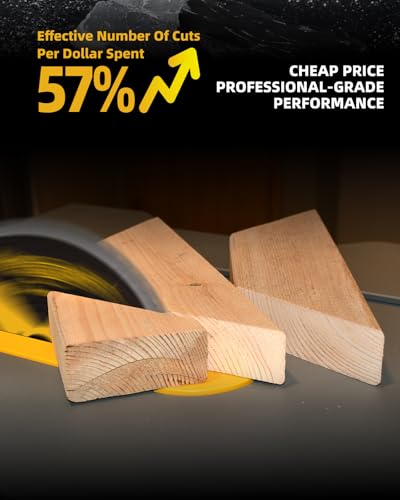 ANGELSWORD 10“ Table Saw Blade/Miter Saw Blade for Wood, 2pc 60T