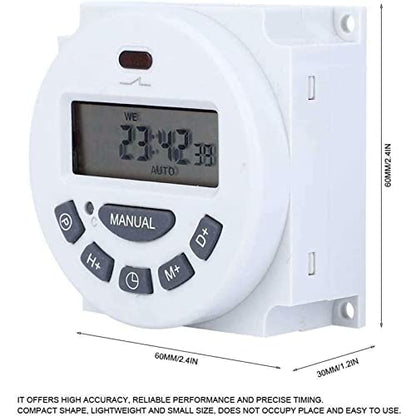 Digital Programmable Timer Control Power Timer 220V LCD Display Relay Switch Electric On Off Timer 2PCS - size: 220V