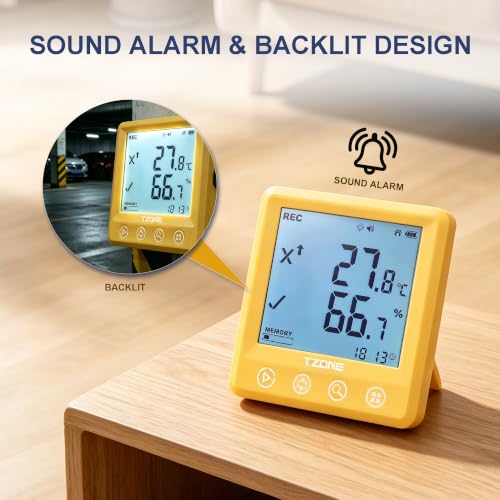 Tzone Bluetooth Temperature Humidity Data Logger USB with Dew Point Logging