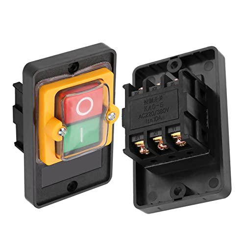 2pcs AC220V/380V Pushbutton Switch, KAO-5 ON/Off Industrial Control Button